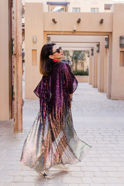 RAINDROP sequin robe