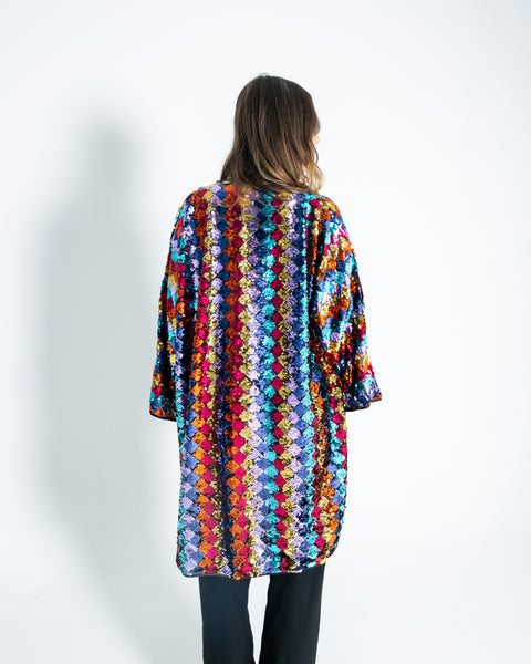 SHATRANJ Sequin Robe